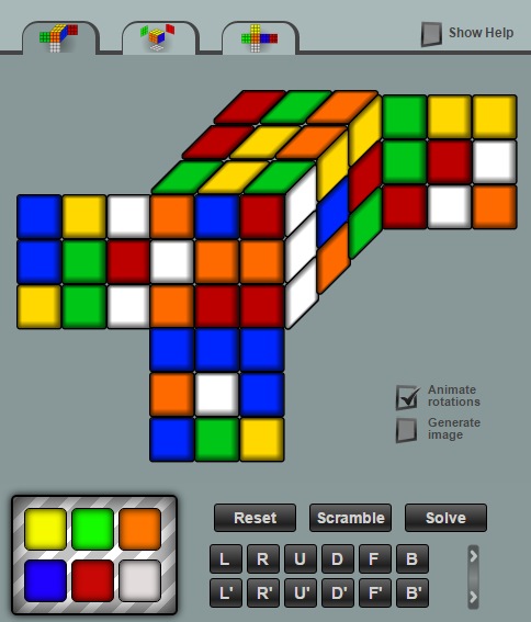 online rubiks cube-solver program